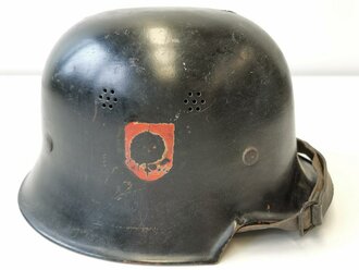 Feuerwehr Stahlhelm III. Reich, Originallack, die Embleme entfernt