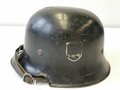 Feuerwehr Stahlhelm III. Reich, Originallack, die Embleme entfernt