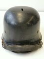 Feuerwehr Stahlhelm III. Reich, Originallack, die Embleme entfernt