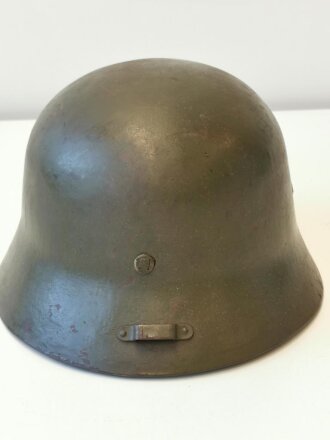 Ungarn, Stahlhelm 2. Weltkrieg M38, Originallack, zusammengehöriges Stück