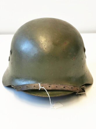 Ungarn, Stahlhelm 2. Weltkrieg M38, Originallack, zusammengehöriges Stück