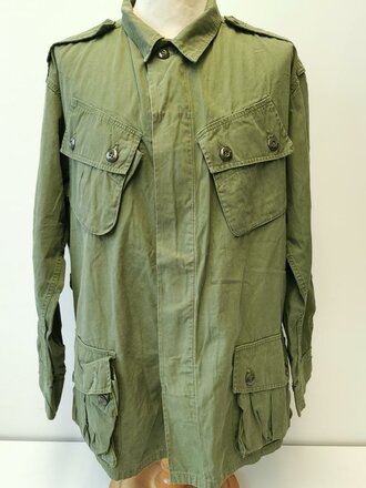 U.S. Coat Mans Combat, Tropical, popeline, 1st pattern, dated 63, used, size L