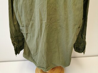 U.S. Coat Mans Combat, Tropical, popeline, 1st pattern, dated 63, used, size L