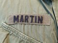 U.S. Coat Mans Combat, Tropical, popeline, 3rd pattern, dated 67, used, size L, insignia added ?