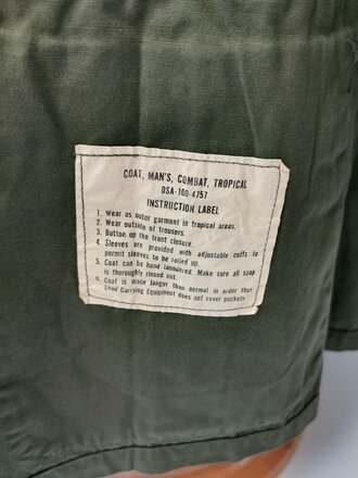 U.S. Coat Mans Combat, Tropical, popeline, 3rd pattern, unused, size L