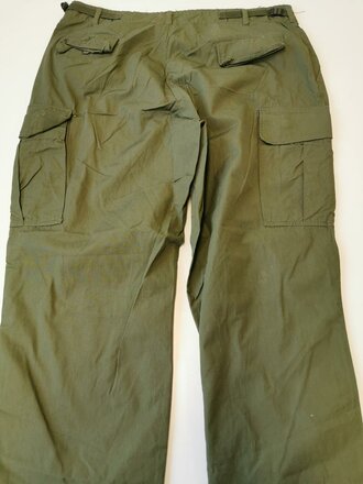 U.S. Trousers Mans Combat, Tropical, popeline, 3rd pattern, unused, size L, variant rounded Pocket Flaps