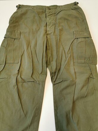 U.S. Trousers Mans Combat, Tropical, ripstop, 3rd pattern, used, size L, dated 67