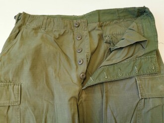 U.S. Trousers Mans Combat, Tropical, ripstop, 3rd pattern, used, size L, dated 67