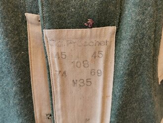 Heer, Feldbluse für Mannschaften Modell 1935. Am Kragen eingerissen, getragenes Stück