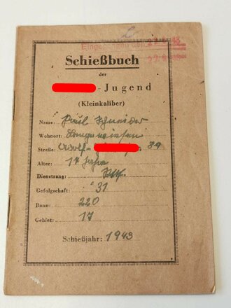 Hitler Jugend, Ausweiskonvolut eines Feldscher aus Thüringen