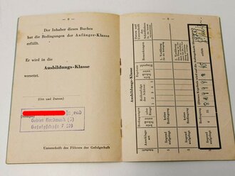 Hitler Jugend, Schießbuch Kleinkaliber mit eingetragenem HJ Schießabzeichen