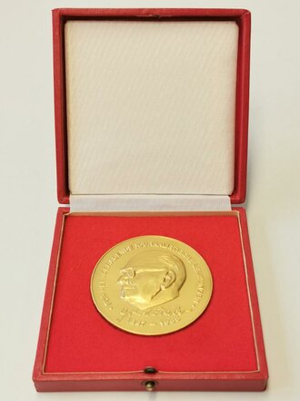 DDR, Medaille Staatliches Komitee für Rundfunk " Für hervorragende Journalistische Leistungen" in gold, im Etui