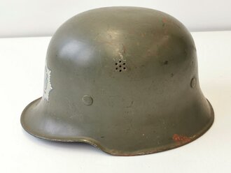 Stahlhelm Luftschutz, getragenes Stück in gutem Zustand