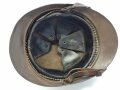 Frankreich 2. Weltkrieg, Stahlhelm Modell 1915, mit Modell 26 Innenfutter versehen und braun lackiert