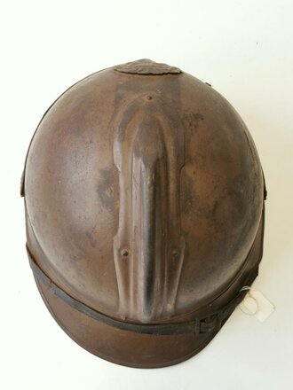 Belgien, Panzer oder Flak Helm, aus einem Modell 1915 Helm gefertigt. Original lackiert, das Innenfutter zum Teil neuzeitlich festgeklebt