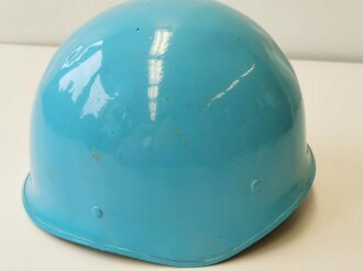 Frankreich Modell 1978 Stahlhelm mit Fallschirmjäger Kinnriemen, UN Blau lackiert