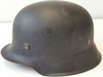 Deutschland nach 1945, Stahlhelm Feuerwehr, Originallack