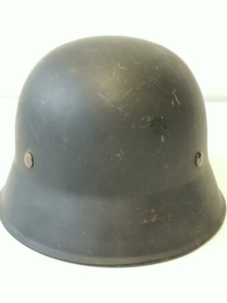 Deutschland nach 1945, Stahlhelm Feuerwehr, Originallack