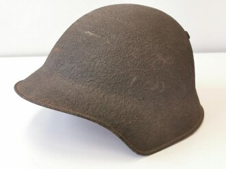 Schweiz, Stahlhelm Modell 1918, Originallack, Kinnriemen...