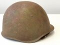 Russland, Stahlhelm SSH40 datiert 1940. Ungereinigtes , originallackiertes Stück, der rote Stern leider neuzeitlich aufgebracht