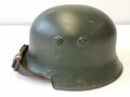 Stahlhelm III.Reich, dunkelgrüner Originallack, guter Zustand