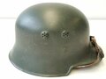 Stahlhelm III.Reich, dunkelgrüner Originallack, guter Zustand