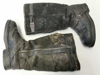 Luftwaffe , Paar Stiefel für fliegendes Personal. Preissverschlüsse gängig, un gereinigtes Paar, nach dem Krieg besohlt, Sohlenlänge 30cm