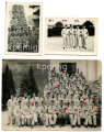 3 Gruppenaufnahmen von Angehörigen der deutschen Arbeitsfront, Maße von 6 x 9 cm bis 12 - 17 cm