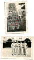 3 Gruppenaufnahmen von Angehörigen der deutschen Arbeitsfront, Maße von 6 x 9 cm bis 12 - 17 cm