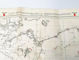 Luftwaffe , Luftnavigationskarte in Merkatorprojektion,...