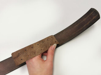 Koppelriemen Wehrmacht, frühes Stück mit Aluminiumgegenhalt, Gesamtlänge 91cm
