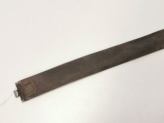 Koppelriemen Wehrmacht, frühes Stück mit Aluminiumgegenhalt, Gesamtlänge 91cm