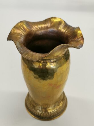 Vase aus einer Kartusche datiert 1937, Höhe 14cm, Durchmesser 12,5cm,  Nachkriegsumbau " Schwerter zu Pflugscharen"