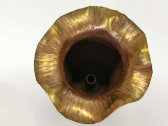 Vase aus einer Kartusche datiert 1937, Höhe 14cm, Durchmesser unten 7,5cm,  Nachkriegsumbau " Schwerter zu Pflugscharen"