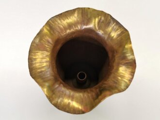 Vase aus einer Kartusche datiert 1937, Höhe 14cm, Durchmesser unten 7,5cm,  Nachkriegsumbau " Schwerter zu Pflugscharen"