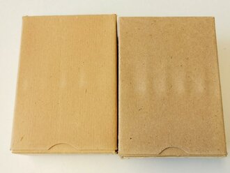 2 Stück Leere Patronenschachteln für je 15 Schuss Munition zum K98. OHNE Inhalt - ONLY EMPTY BOXES