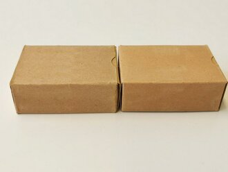 2 Stück Leere Patronenschachteln für je 15 Schuss Munition zum K98. OHNE Inhalt - ONLY EMPTY BOXES