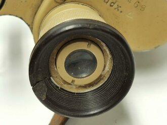 Dienstglas 6 x30 Wehrmacht. Sandfarbener Originallack, klare Durchsicht, keine Strichplatte