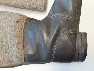 Paar Winterstiefel für Angehörige der Wehrmacht. Getragenes Paar in gutem Zustand, Sohlenlänge 31cm