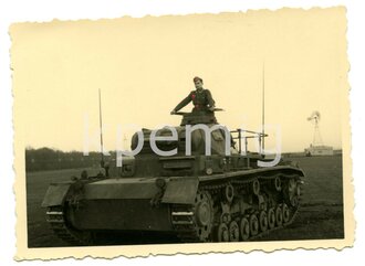 Aufnahme eines Panzer IV in Weimar, Maße 6 x 8 cm