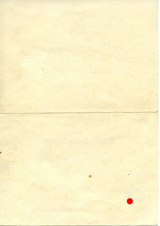 Verleihungsurkunde zum Cholmschild für einen Angehörigen im Armee Pferde Park 561, datiert 31.10.42. Eigenhändige Unterschrift Generalmajor Scherer. Sauber, sehr guter Zustand. Dazu die Verleihungsurkunde zum Eisernen Kreuz 2. Klasse vom November 1942
