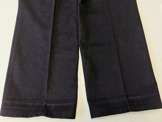 Kriegsmarine, blaue Hose für Mannschaften. Kammerstück von 1939 in gutem Zustand, im Rückenbereich enger gemacht