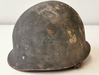 Stahlhelm mit Innenhelm U.S. Alter unbekannt, ungereinigtes Stück