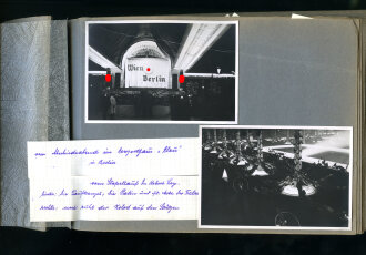 KDF Fotoalbum einer Arbeitergruppe aus Wien 1938. Umfangreiches Bildmaterial der Fahrt,  u.a. Olympiastadion, Carinhall, Stapellauf "Robert Ley". Ingesamt 57 Fotos