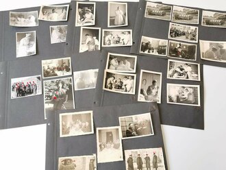 Fotoalbumseiten eines Militärarztes, insgesamt 50 Fotos