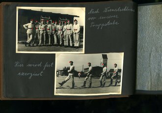 Reichsarbeitsdienst Fotoalbum eines Angehörigen des Lager 7/295 Aidenbach. Diverse Effekten sowie 58 Ansichtskarten und Fotos