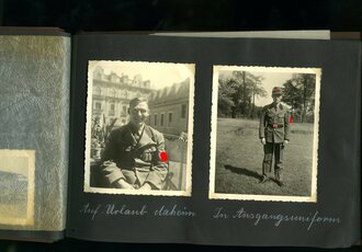 Reichsarbeitsdienst Fotoalbum eines Angehörigen des Lager 7/295 Aidenbach. Diverse Effekten sowie 58 Ansichtskarten und Fotos