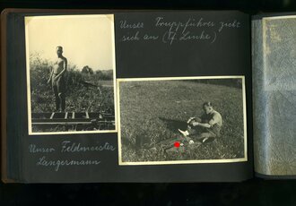 Reichsarbeitsdienst Fotoalbum eines Angehörigen des Lager 7/295 Aidenbach. Diverse Effekten sowie 58 Ansichtskarten und Fotos