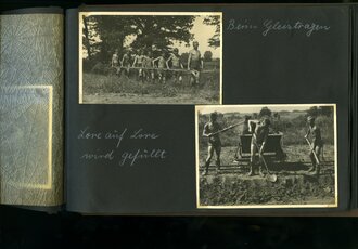 Reichsarbeitsdienst Fotoalbum eines Angehörigen des Lager 7/295 Aidenbach. Diverse Effekten sowie 58 Ansichtskarten und Fotos