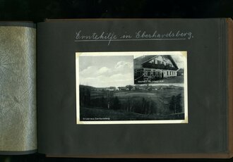 Reichsarbeitsdienst Fotoalbum eines Angehörigen des Lager 7/295 Aidenbach. Diverse Effekten sowie 58 Ansichtskarten und Fotos